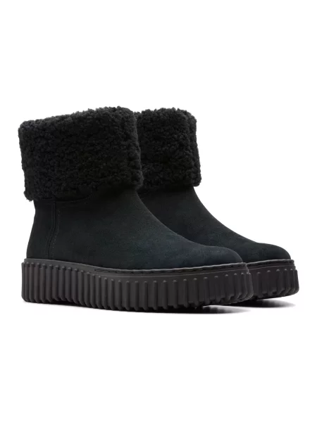 Botki Clarks zamszowe czarne