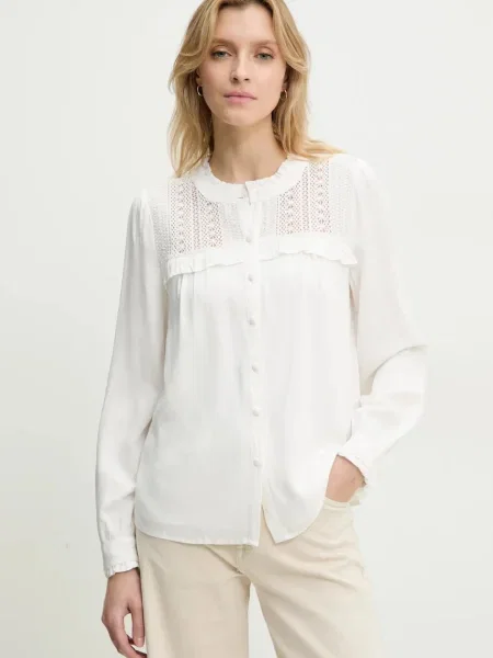 Блуза Answear Lab с изчистен дизайн бежово