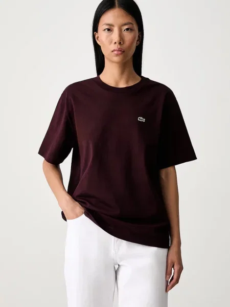 T-shirt o kroju relaxed fit z czystej bawełny Lacoste