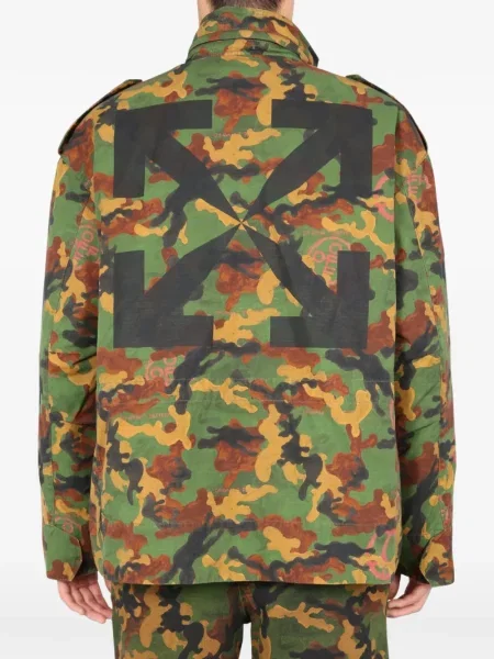 Geacă Off-white cu model camuflaj alb