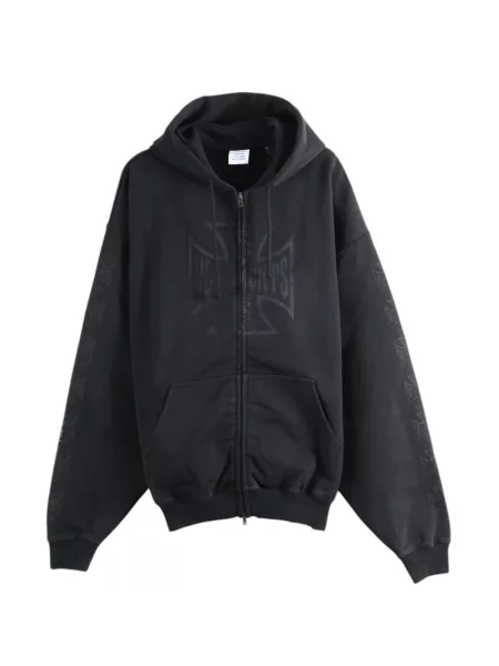 Hanorac cu glugă Vetements cu imagine negru