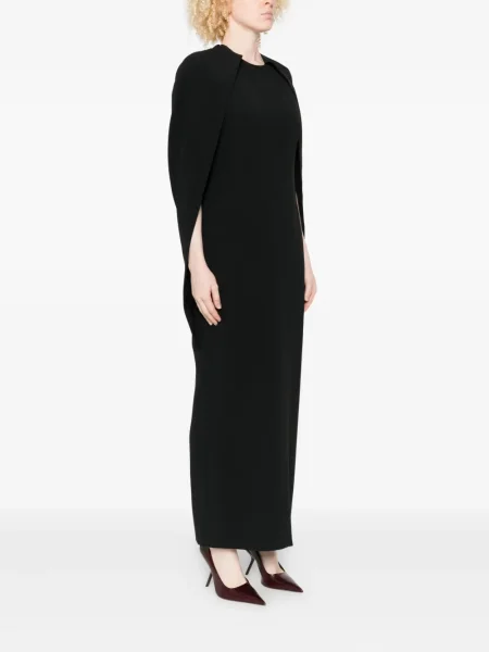 Rochie midi Alberta Ferretti până la genunchi de costum negru
