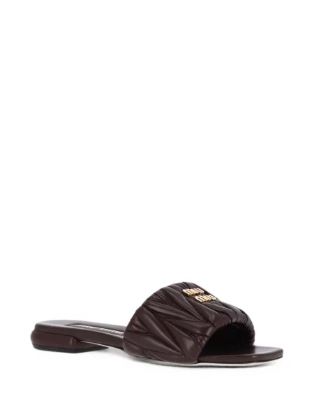 Sandale Miu Miu din piele maro