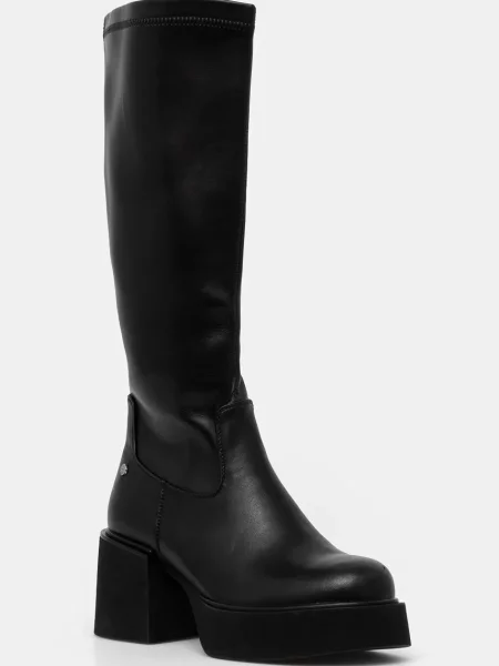 GOE ghete de piele femei cu drept BLACK negru