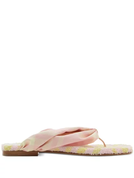 Sandale Burberry fără toc roz