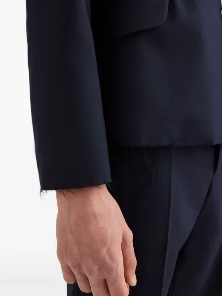 Geacă Jil Sander de lână albastru