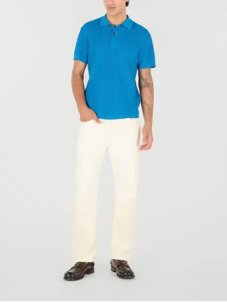 Tricou polo Roberto Cavalli albastru