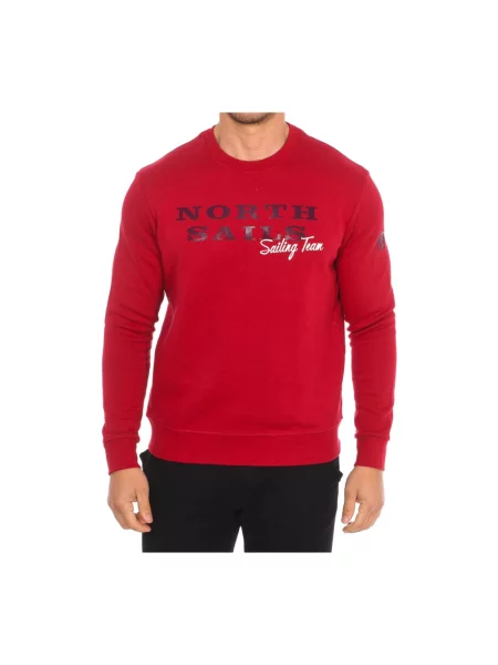 Bluza North Sails z okrągłym dekoltem żakardowa czerwona