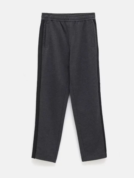 Pantaloni Moncler cu dungi alergare gri