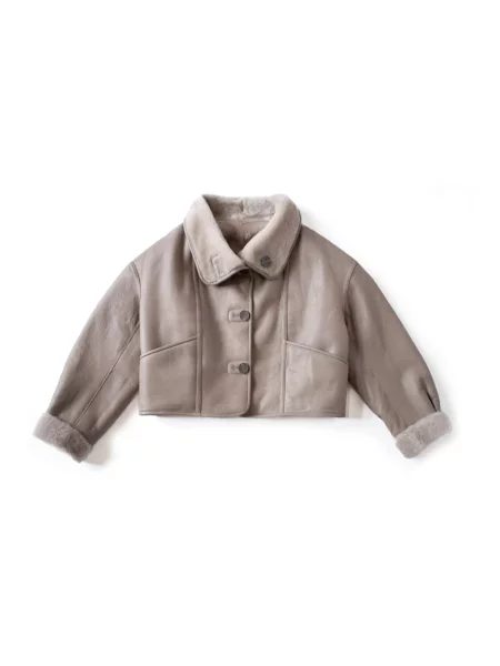 Kurtka Just Things We Like wełniana dwustronna beżowa