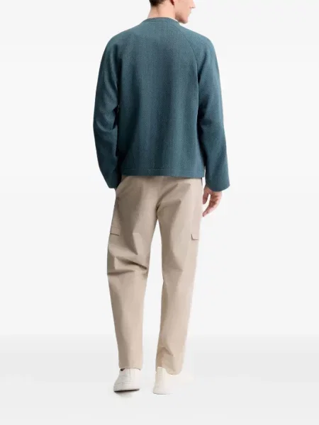 Geacă Shanghai Tang cu model herringbone verde