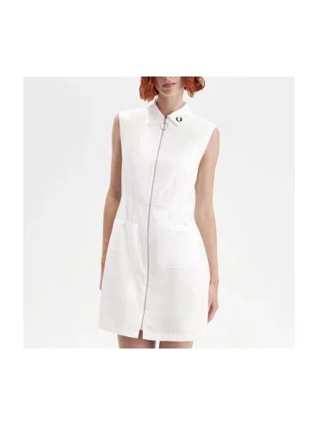 Rochie tip cămașă Fred Perry alb