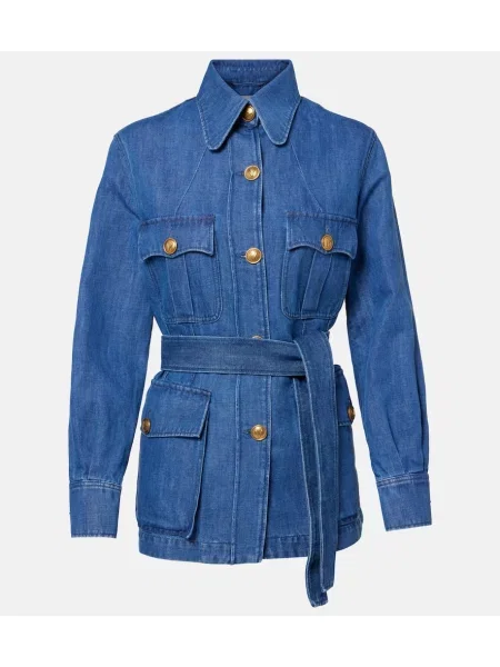 Kurtka jeansowa Valentino niebieska