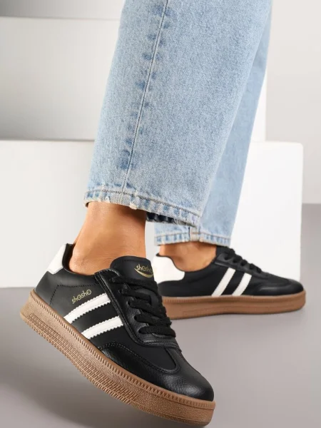 Sneakers Negru cu alb