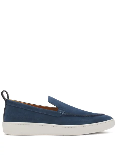 Pantofi loafer Lanvin din piele de căprioară albastru