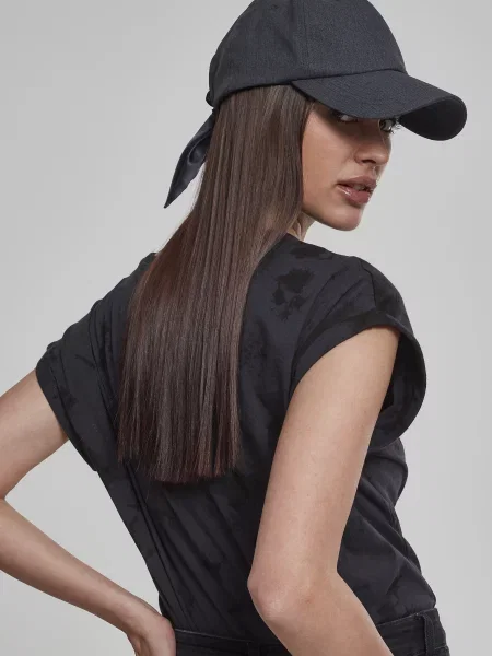 Șapcă Flexfit cu funde din satin negru
