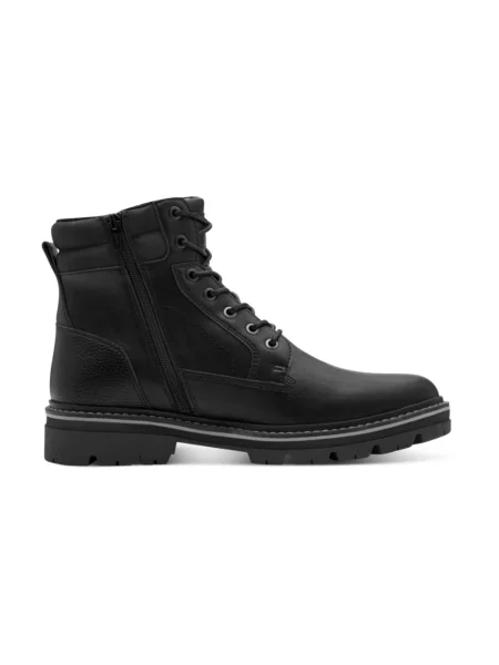 Botki S.oliver skórzane casual czarne