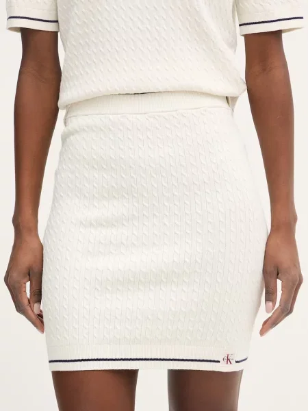 Calvin Klein Jeans spódnica beżowa