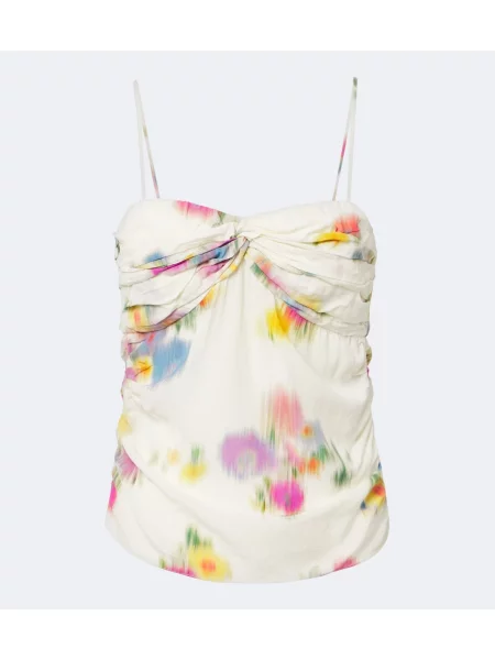 Top Marant Etoile din satin cu model floral