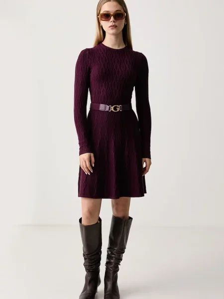 GUESS Rochie tricotat YUKI ciclam
