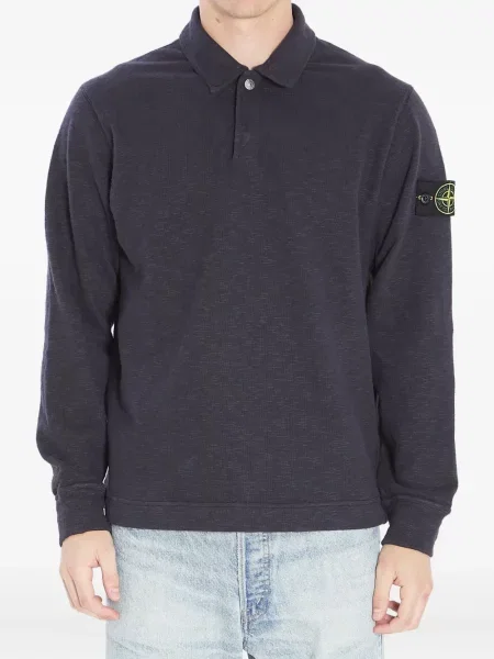 Polo Stone Island cu strasuri albastru
