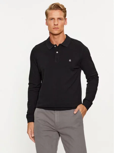 Polo majica United Colors Of Benetton črna