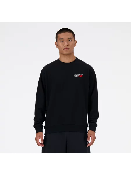 Bluza New Balance Athletics Premium Logo Crew Black M czarna
