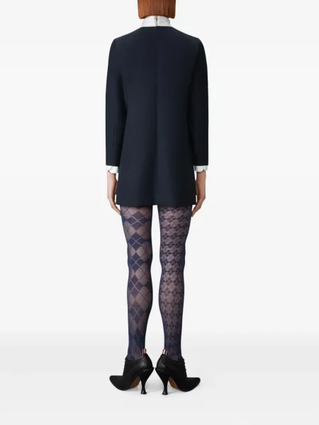 Rochie mini Thom Browne cu funde de costum albastru