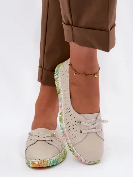 Mocasini S. Barski din piele maro