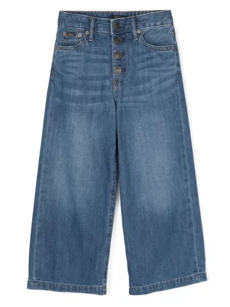 Szerokie jeansy dziecięce Polo Ralph Lauren niebieskie