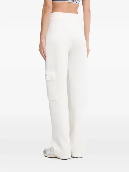 Spodnie cargo Guess do biegania białe