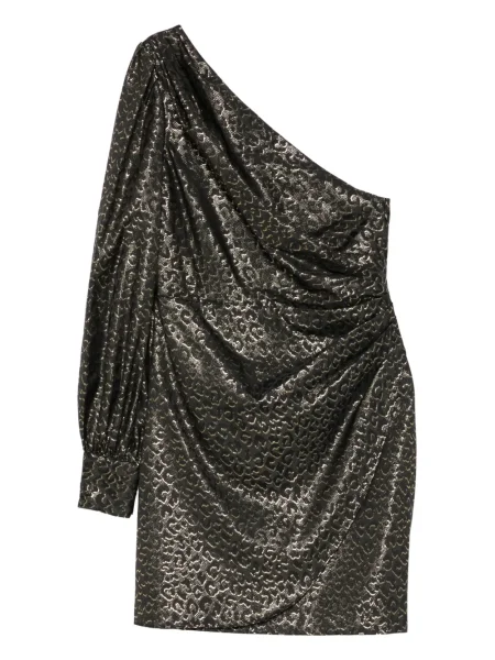 Rochie mini Lauren Ralph Lauren cu un umăr gol de costum negru