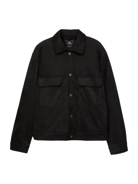Pull&Bear Geacă de primăvară-toamnă negru
