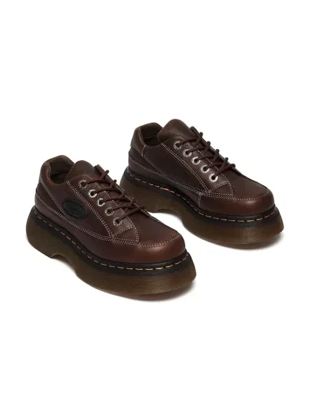 Шкіряні туфлі Dr. Martens Buzz 5i на платформі коричневий