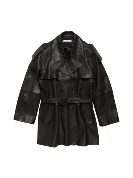 Kurtka skórzana Acne Studios czarna