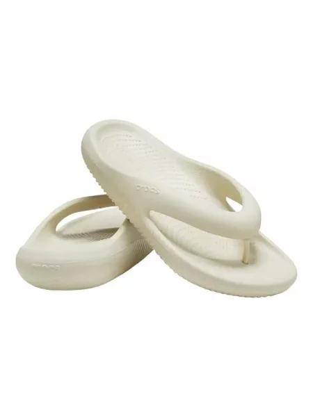 Mules Crocs MELLOW RECOVERY FLIP BONE Beige beżowe