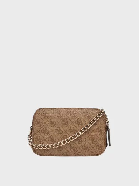 Сумка Guess з принтом бежева