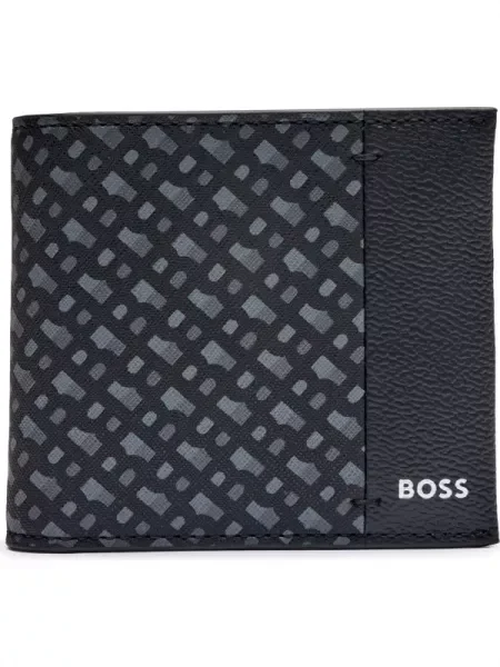 BOSS BLACK De piele portofel Zair negru