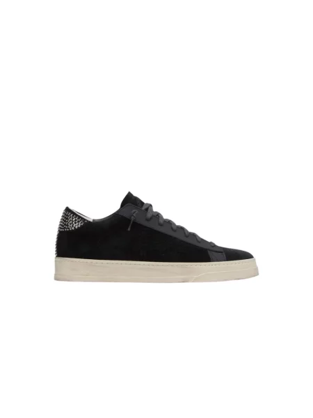 Sneakersy P448 skórzane z ćwiekami czarne