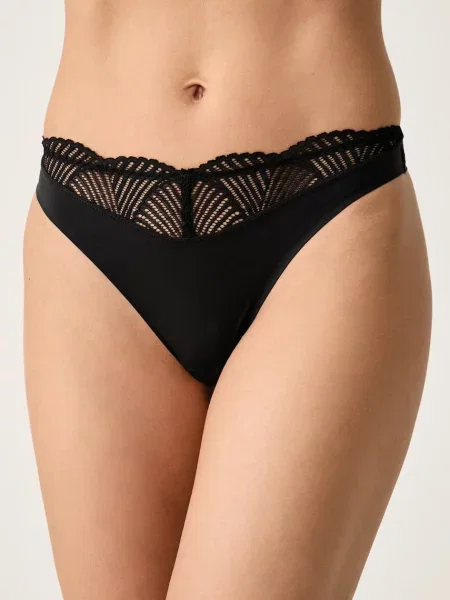 Calvin Klein Underwear tangá dámske čierna