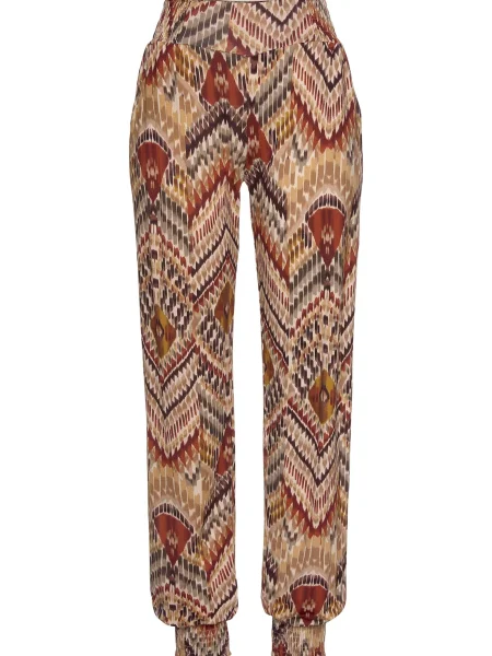 LASCANA Pantaloni crem roşu închis maro