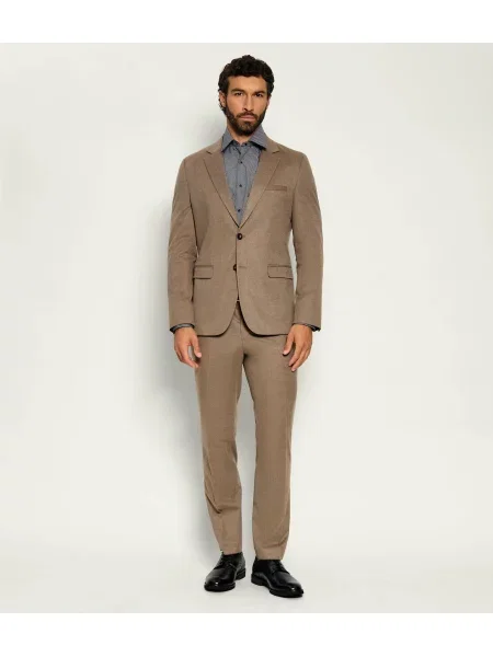 HUGO Costum | Extra slim fit cu adaos de lână bej