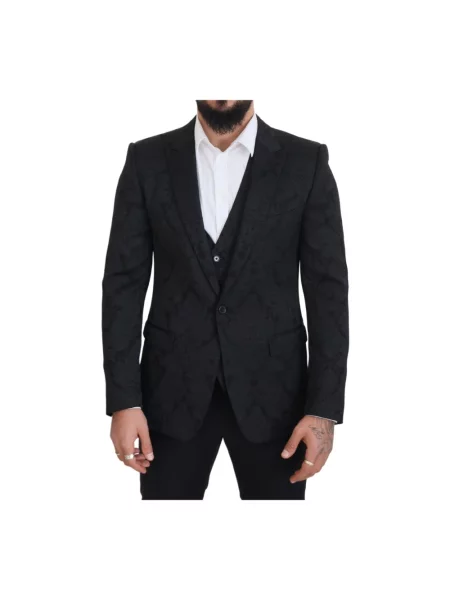 Garnitur Dolce And Gabbana w kwiatki czarny