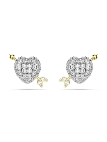 Swarovski Cercei auriu transparent argintiu