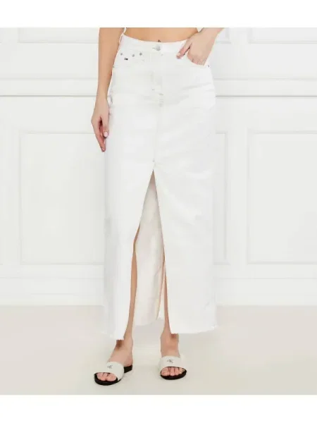 Tommy Jeans De blugi fustă CLAIRE alb