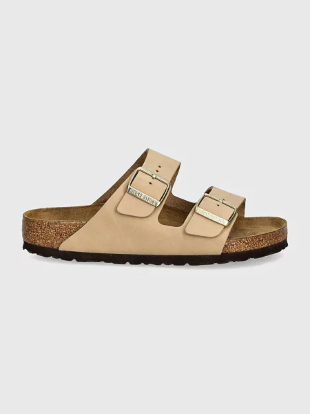 Pantofi Birkenstock din nubuc bej