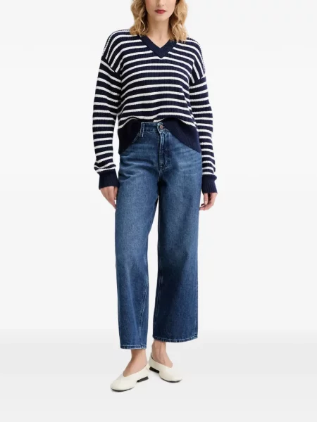 Curea Levi's® cu broderie cu cataramă cu dungi albastru