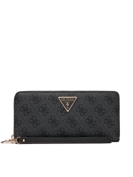Голям дамски портфейл Guess сиво