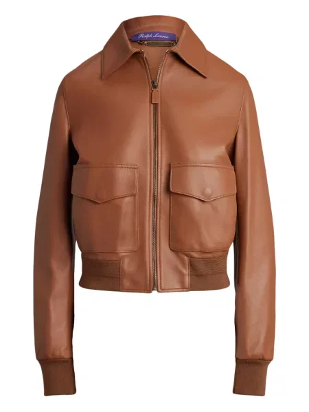 Geanta de piele Ralph Lauren Collection maro