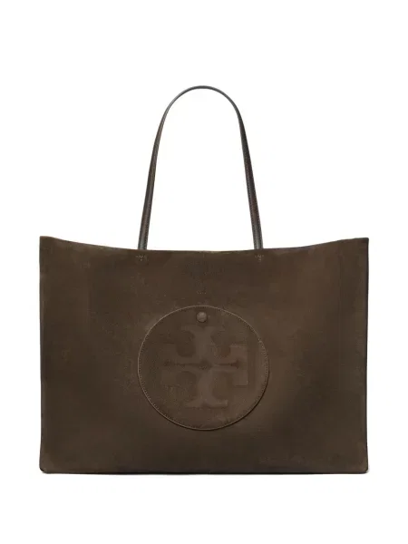 Geantă Tory Burch din piele de căprioară maro